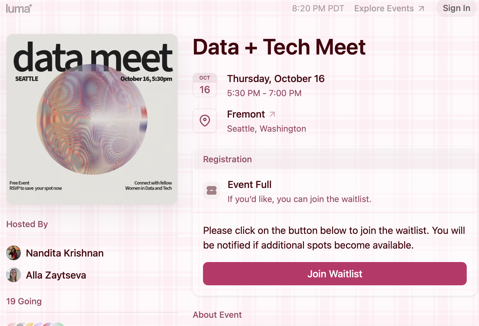 Data + Tech Meet Event
